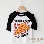 2T Kids / Black/White 3/4 Sleeve Tee