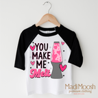 2T Kids / Black/White 3/4 Sleeve Tee