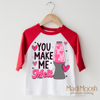 2T Kids / Red/White 3/4 Sleeve Tee
