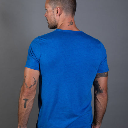 Men's Jersey Raw Neck Curved Pocket Tee