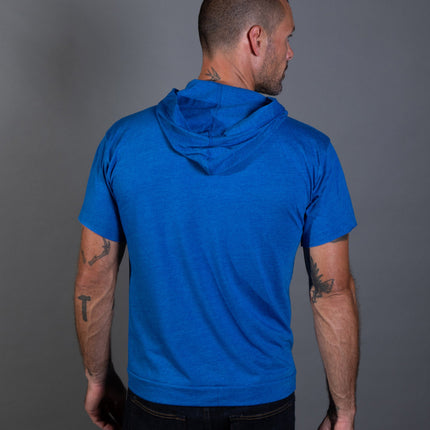 Men's Linen Blend Short Sleeve Hoodie