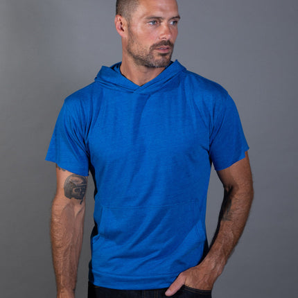 Men's Linen Blend Short Sleeve Hoodie