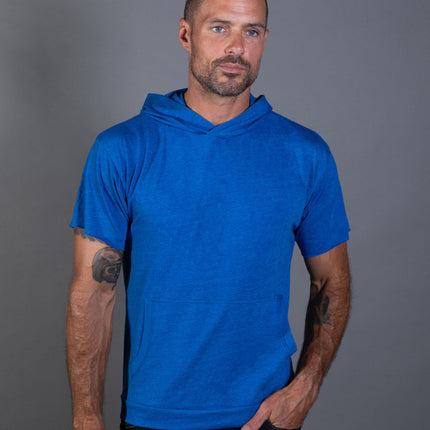 Men's Linen Blend Short Sleeve Hoodie