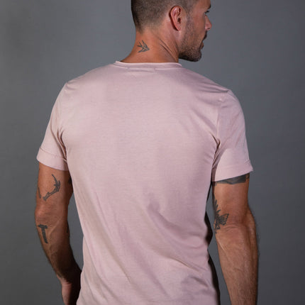 Men's Tri-Blend Stitch Sleeve V-Neck Tee