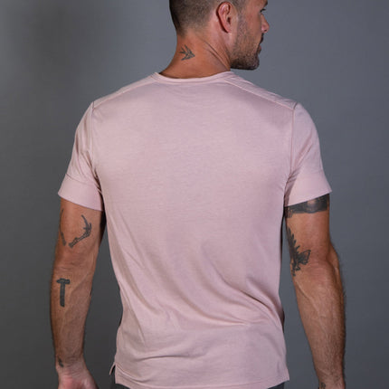 Men's Jersey Raw Neck Curved Pocket Tee