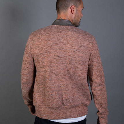 Men's Soft Knit Melange Bomber Jacket