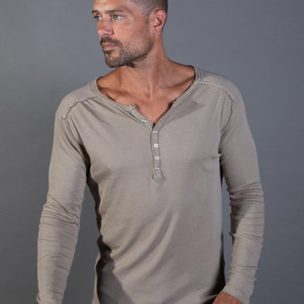 Men's Long Sleeve Henley