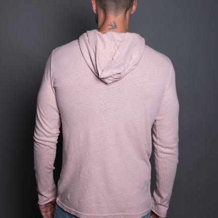 Men's Linen Blend Long Sleeve Hoodie