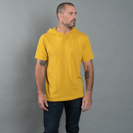 Men's Linen Blend Short Sleeve Hoodie