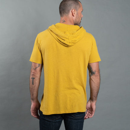 Men's Linen Blend Short Sleeve Hoodie