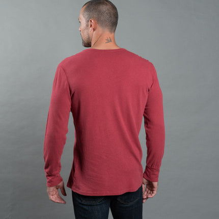 Men's Linen Blend Wide Cuff Long Sleeve Tee