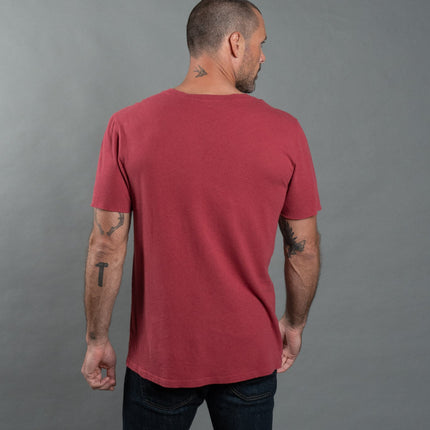 Men's Warren Wide Pocket Cotton Linen V-Neck Tee