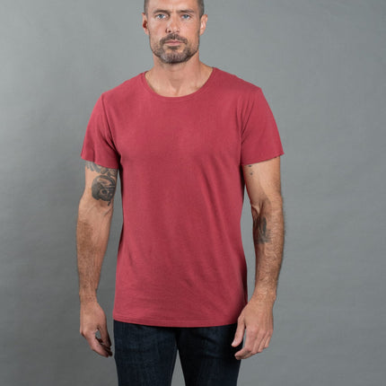 Men's Linen Blend Crew Neck Tee