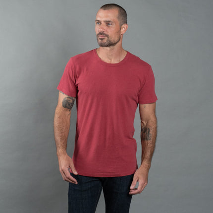 Men's Linen Blend Wide Neck Band Tee