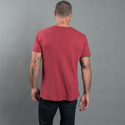 Men's Linen Blend Wide Neck Band Tee