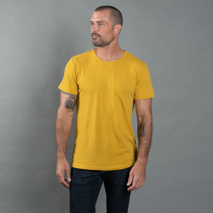 Men's Linen Blend Wide Neck Band Tee