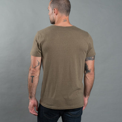 Men's Tri-Blend Cross V-Neck Tee