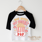 2T Kids / Black/White 3/4 Sleeve Tee