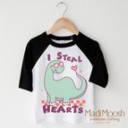 2T Kids / Black/White 3/4 Sleeve Tee