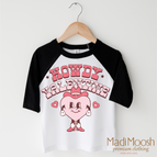 2T Kids / Black/White 3/4 Sleeve Tee