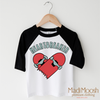 2T Kids / Black/White 3/4 Sleeve Tee