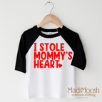 2T Kids / Black/White 3/4 Sleeve Tee