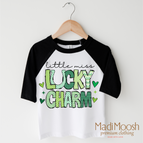 2T Kids / Black/White 3/4 Sleeve Tee