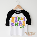 2T Kids / Black/White 3/4 Sleeve Tee