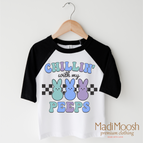 2T Kids / Black/White 3/4 Sleeve Tee