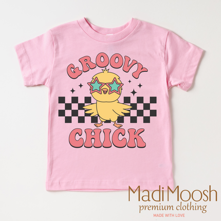 Groovy Chick Easter Shirt - Retro Easter Chicken Tee
