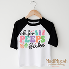 2T Kids / Black/White 3/4 Sleeve Tee