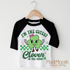 2T Kids / Black/White 3/4 Sleeve Tee