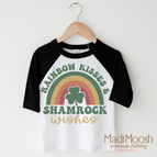 2T Kids / Black/White 3/4 Sleeve Tee