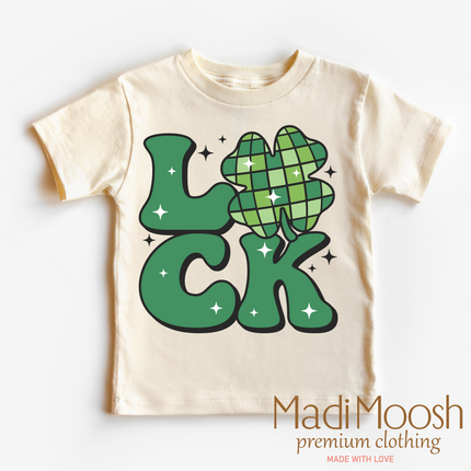 Luck Shamrock Retro St. Patrick's Day  Shirt - Kids St Patrick's Day Tee