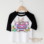 2T Kids / Black/White 3/4 Sleeve Tee