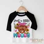 18 Month / Black/White 3/4 Sleeve Tee