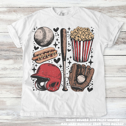 Retro Baseball Shirt - Printed On Comfort Colors