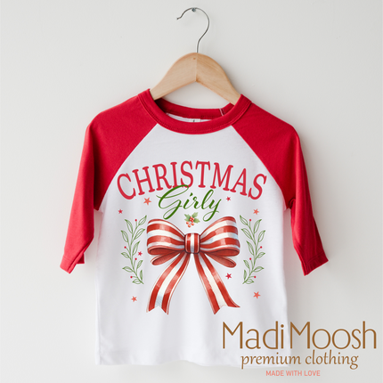 Christmas Girly Bow Shirt - Christmas Tee