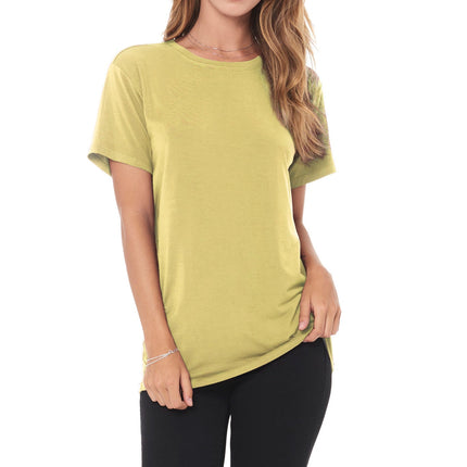 WOMEN'S MODAL CREW NECK TEE - MOSS