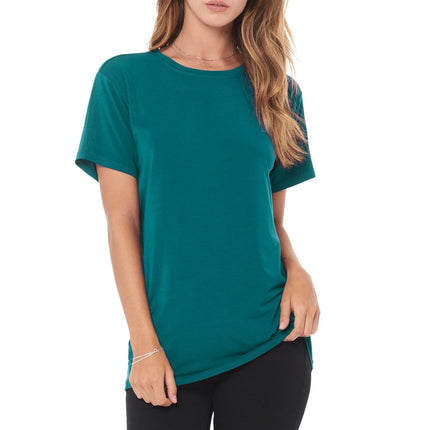 WOMEN'S MODAL CREW NECK TEE - TEAL