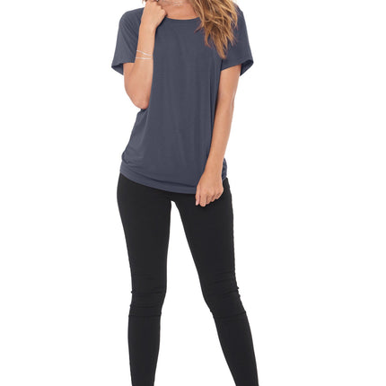 WOMEN'S MODAL WIDE NECK TEE - GRAPHITE