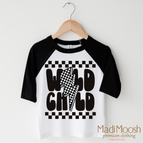 2T Kids / Black/White 3/4 Sleeve Tee