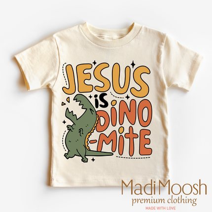 Jesus Is Dinomite Christian Shirt - Dinosaur Tee