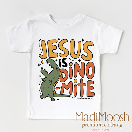 Jesus Is Dinomite Christian Shirt - Dinosaur Tee