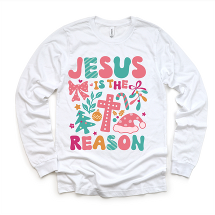 Boho Jesus Is The Reason Christmas Shirt -  Long Sleeve Tees & Sweatshirts