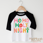 2T Kids / Black/White 3/4 Sleeve Tee