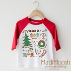 2T Kids / Red/White 3/4 Sleeve Tee