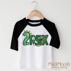 2T Kids / Black/White 3/4 Sleeve Tee