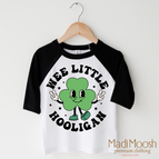 2T Kids / Black/White 3/4 Sleeve Tee