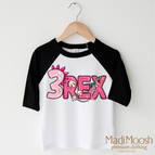 2T Kids / Black/White 3/4 Sleeve Tee